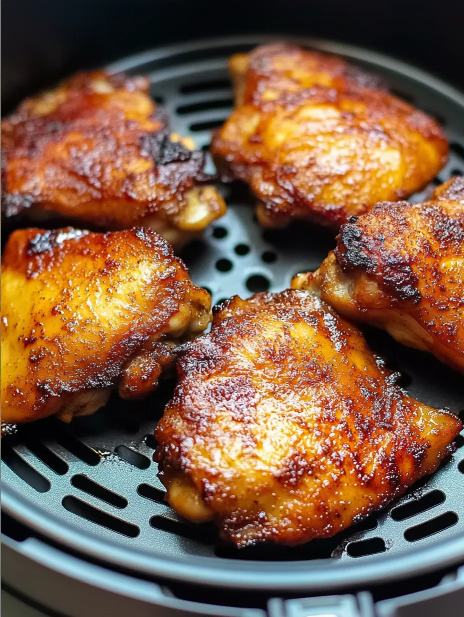 Einfache Airfryer Hähnchenschenkel ohne Haut & Knochen