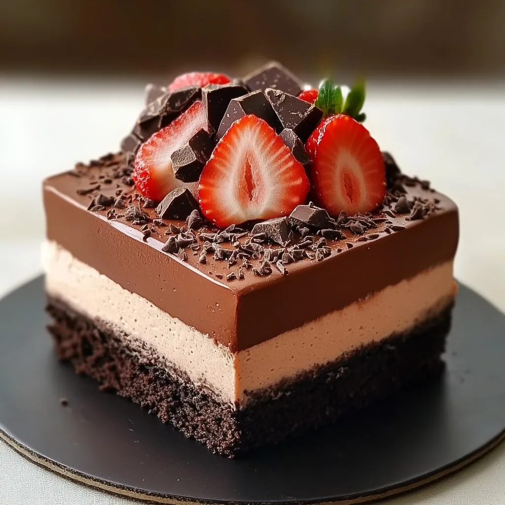 Triple Chocolate Mousse Torte