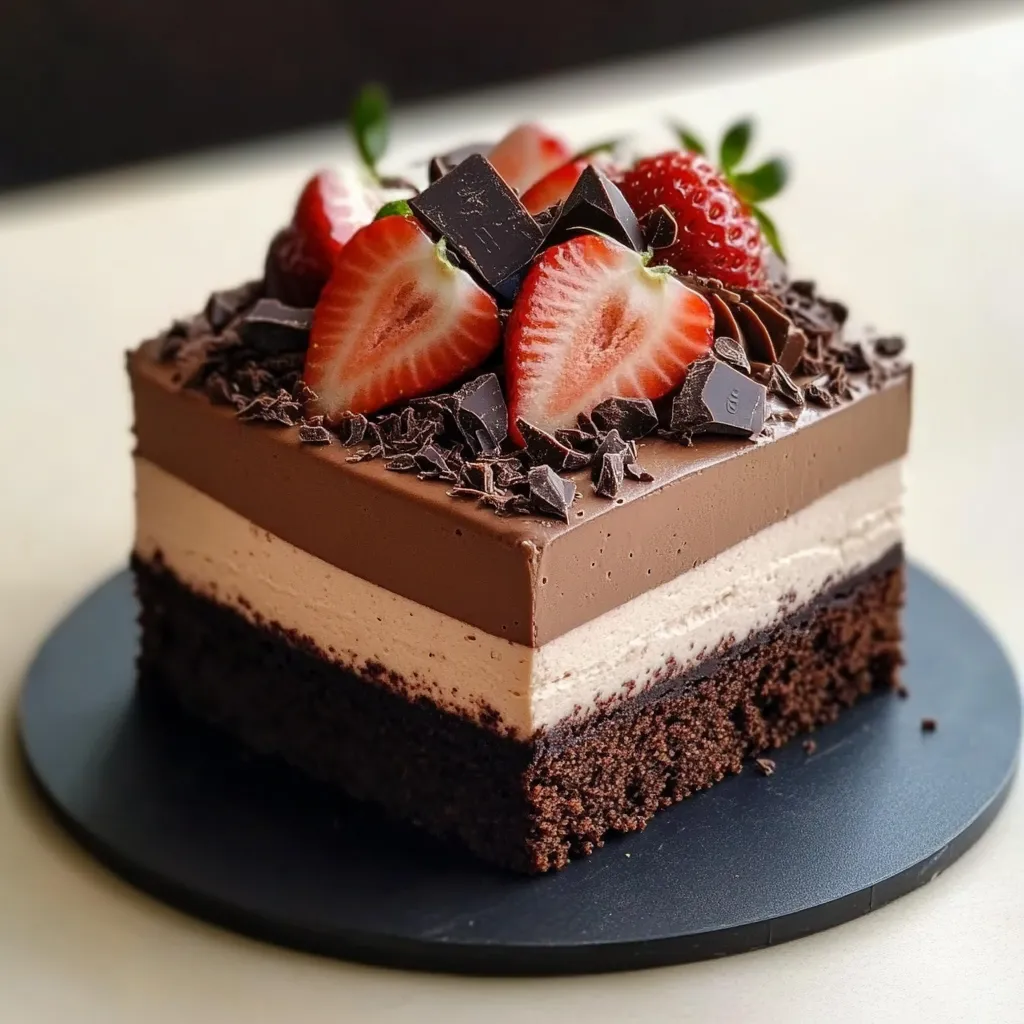 Triple Chocolate Mousse Torte