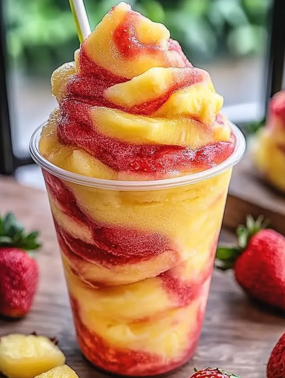 Ananas-Erdbeer-Wirbel Slushie