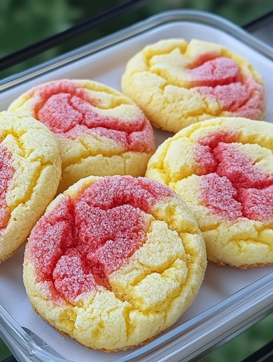 Selbstgemachte Erdbeer-Zitronen-Rührkuchen-Kekse