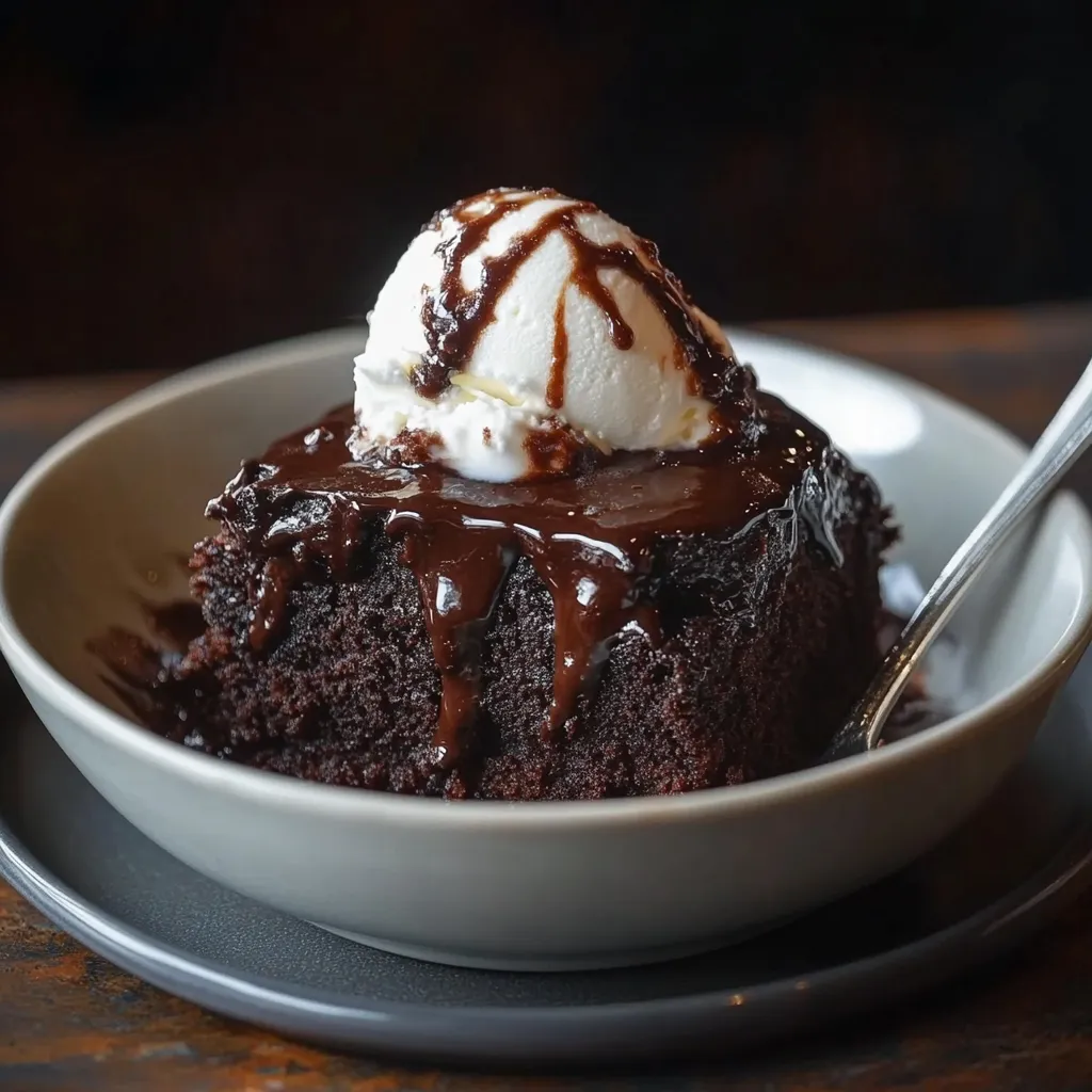 Nahaufnahme HOT FUDGE PUDDING CAKE
