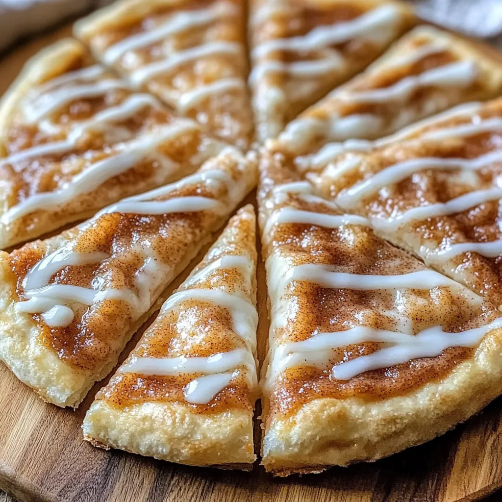 Zimtzucker-Pizza aus Croissant-Teig