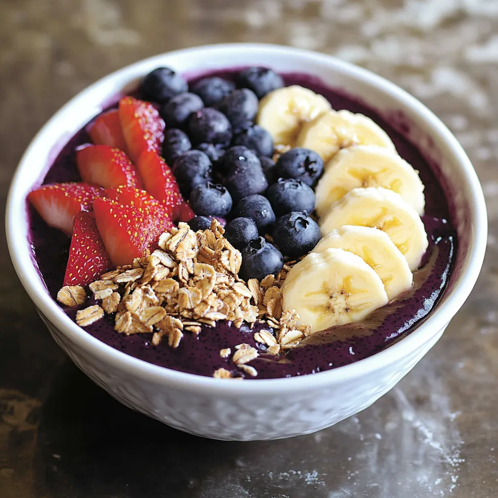 Selbstgemachte Acai Bowl