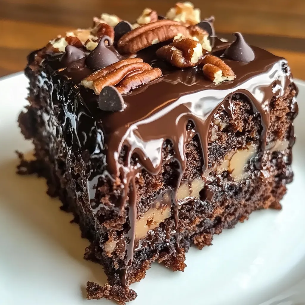 Schoko-Poke-Kuchen mit Karamell und Kokos – Cremiges Dessert