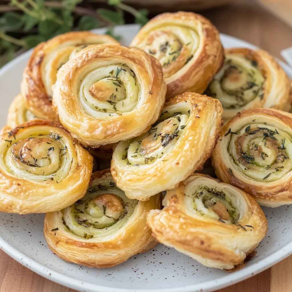 Knusprige Pesto-Blätterteig Häppchen