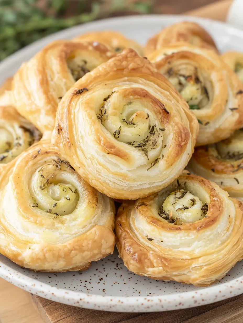 Pesto-Frischkäse Blätterteigspiralen – Würzig, Knusprig und Super Einfach