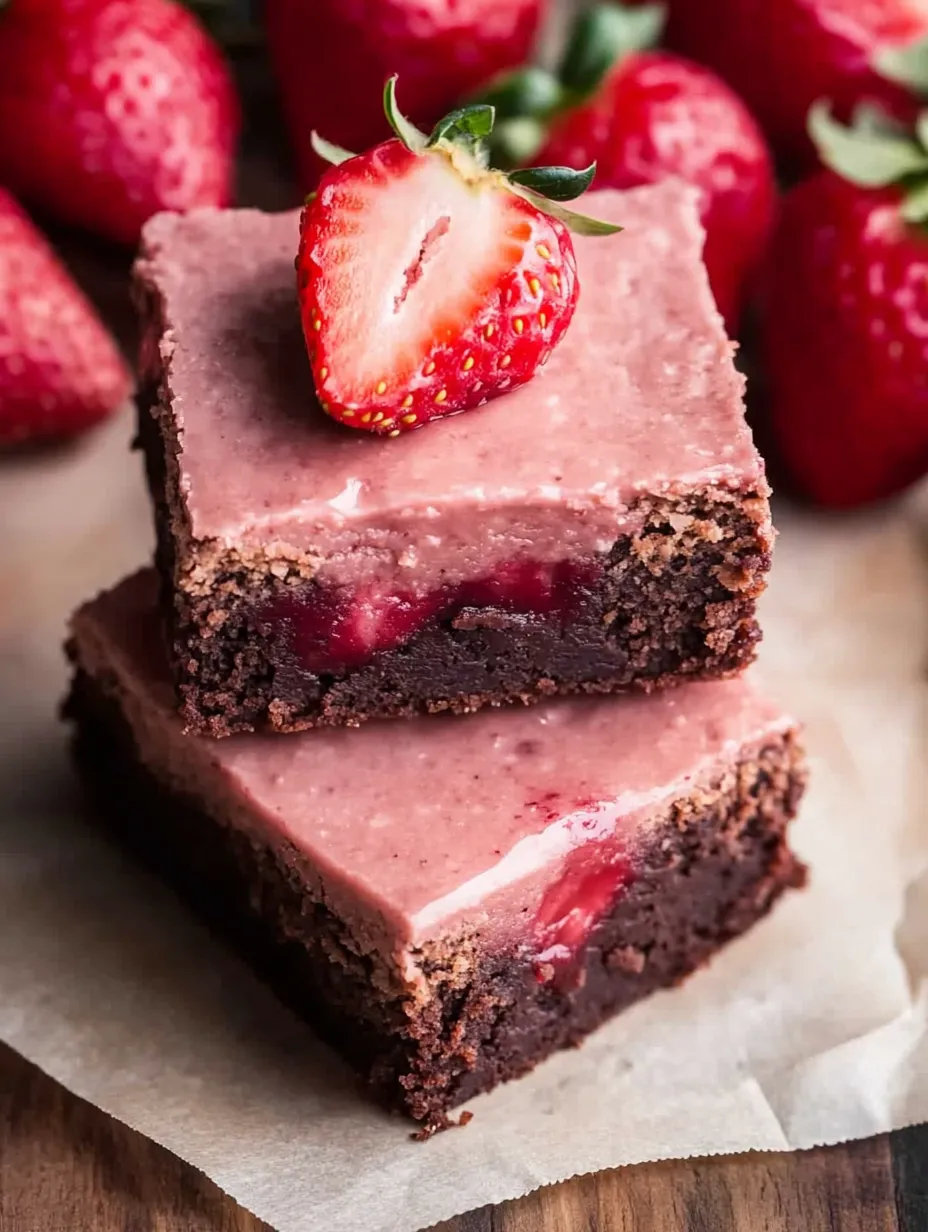 Erdbeer-Brownies