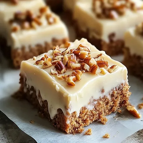 Leckere Karottenriegel mit Frischkäse-Topping