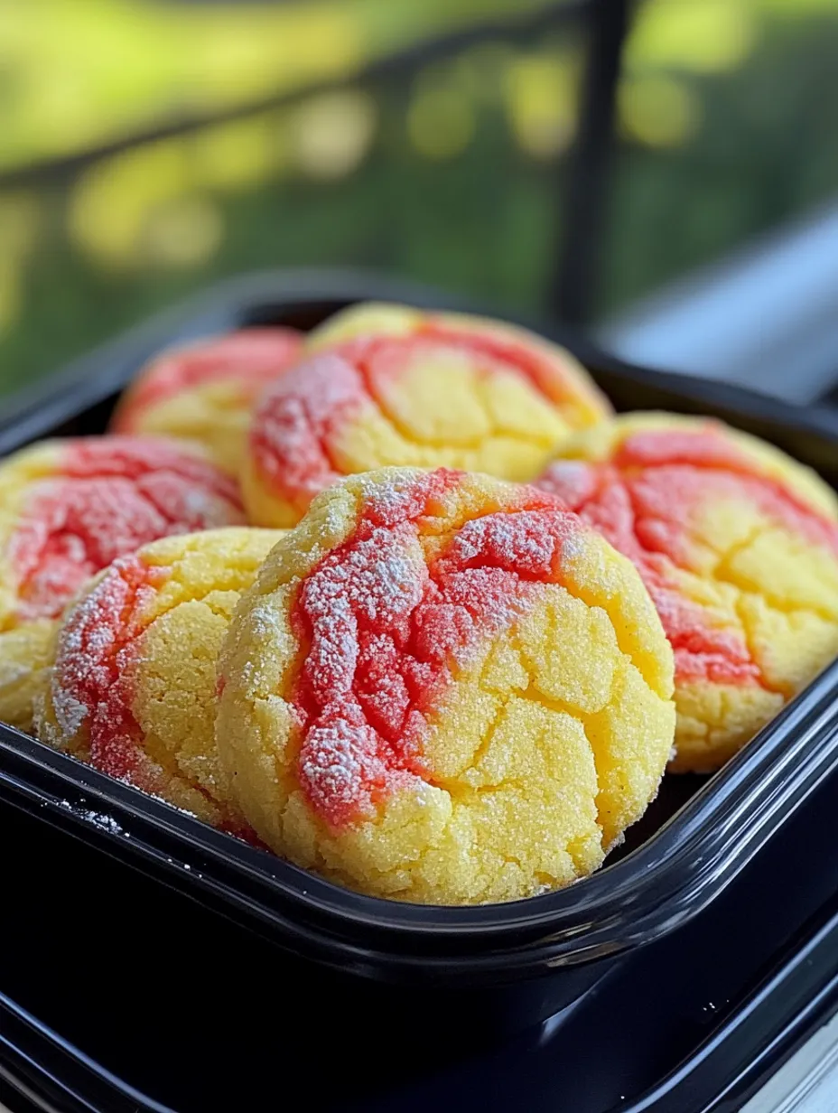 Einfache Erdbeer-Zitronen-Marmor-Poundcake-Cookies
