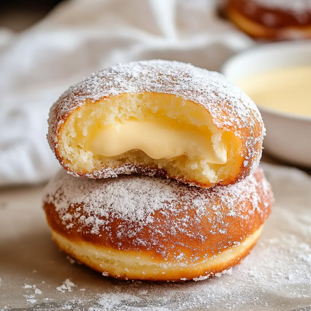 Nahaufnahme Bomboloni – Italienische Krapfen