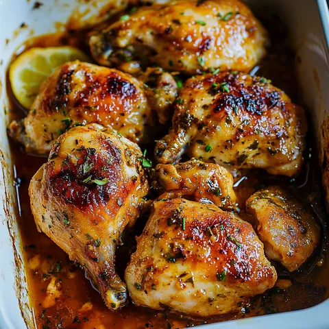 Gebackenes Zitronenbutter-Huhn