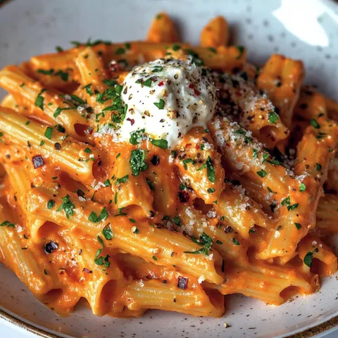 Cremige Tomaten Knoblauch Nudeln