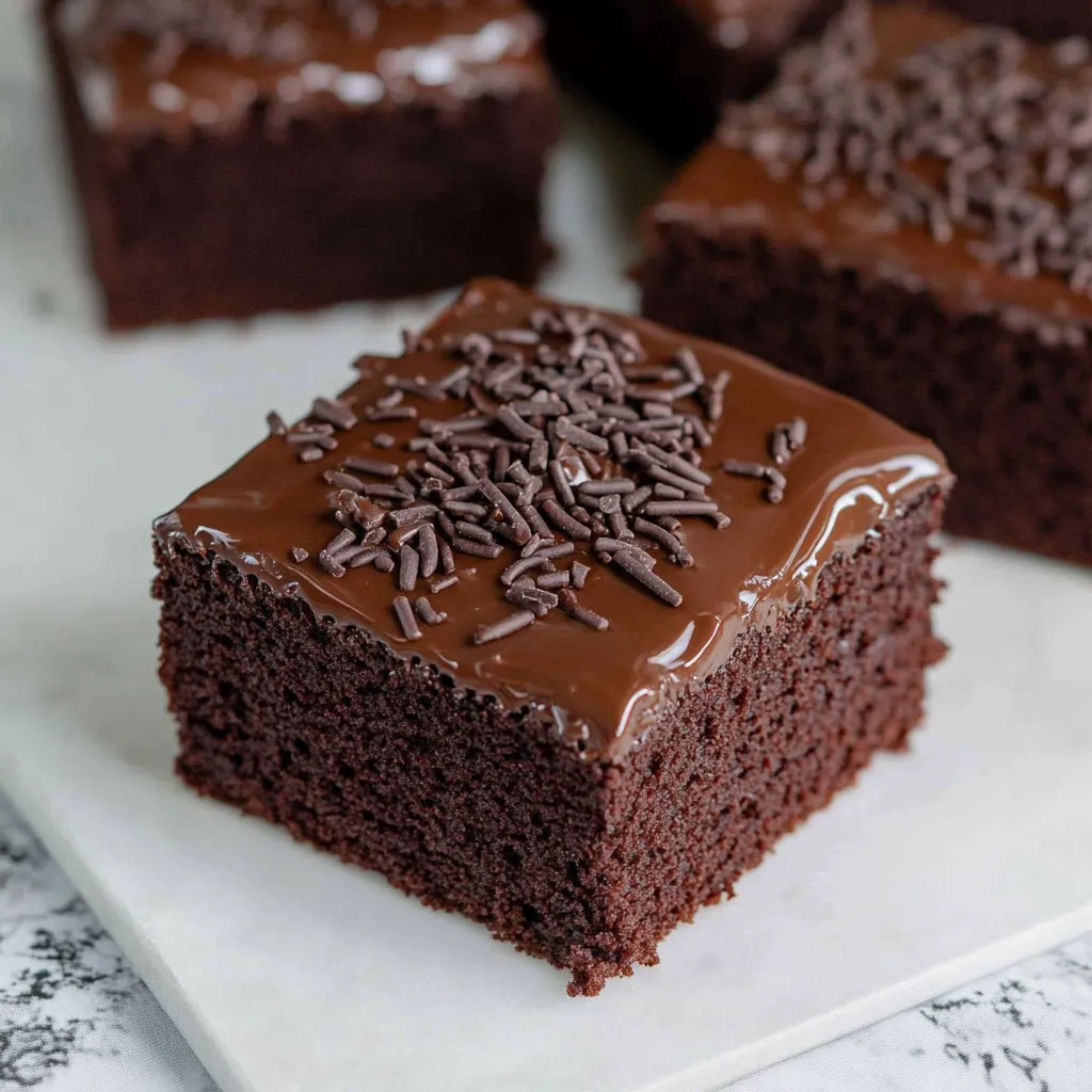 Klassischer Schoko Blechkuchen