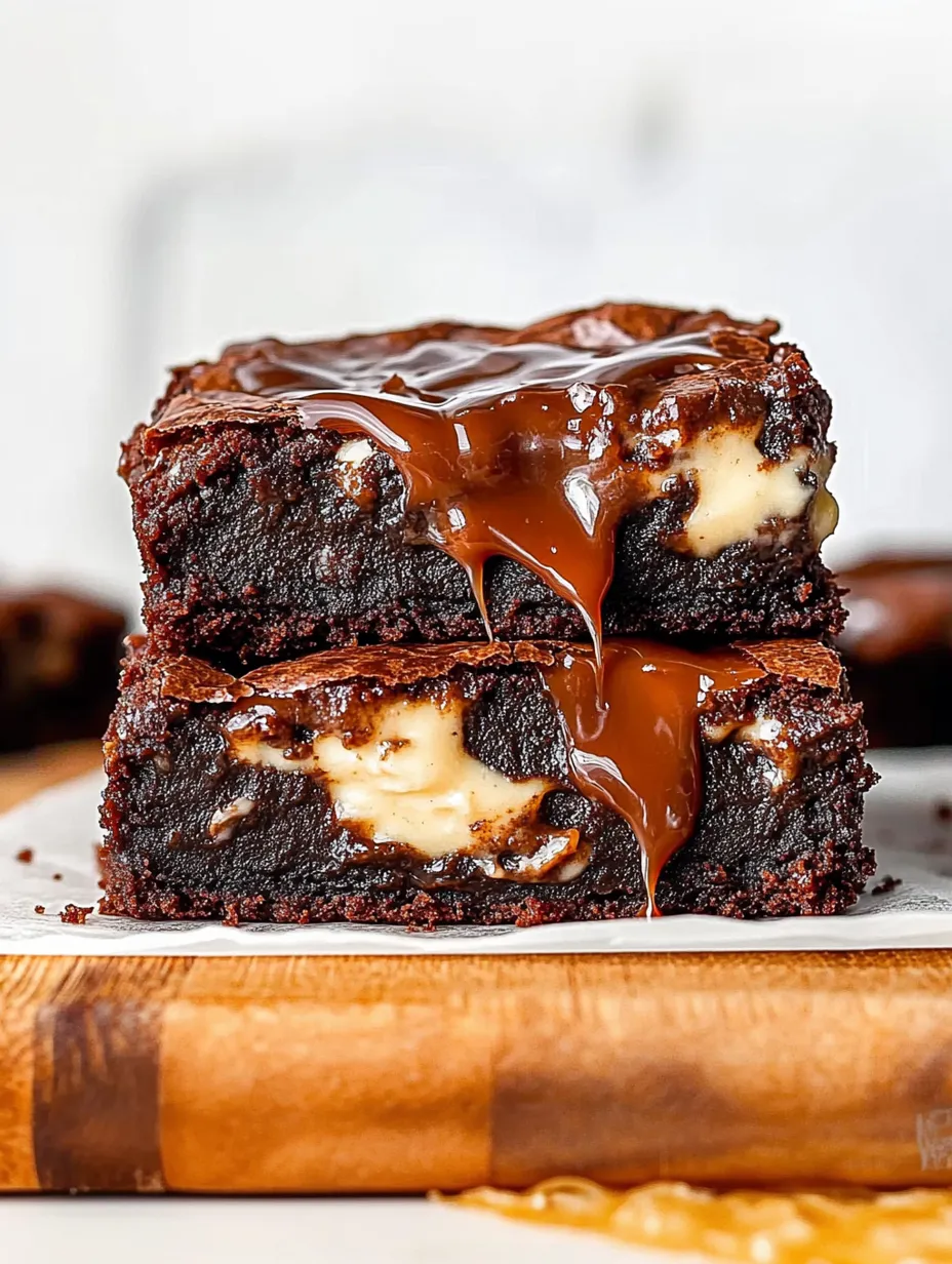 Karamell Käsekuchen Nutella Brownies