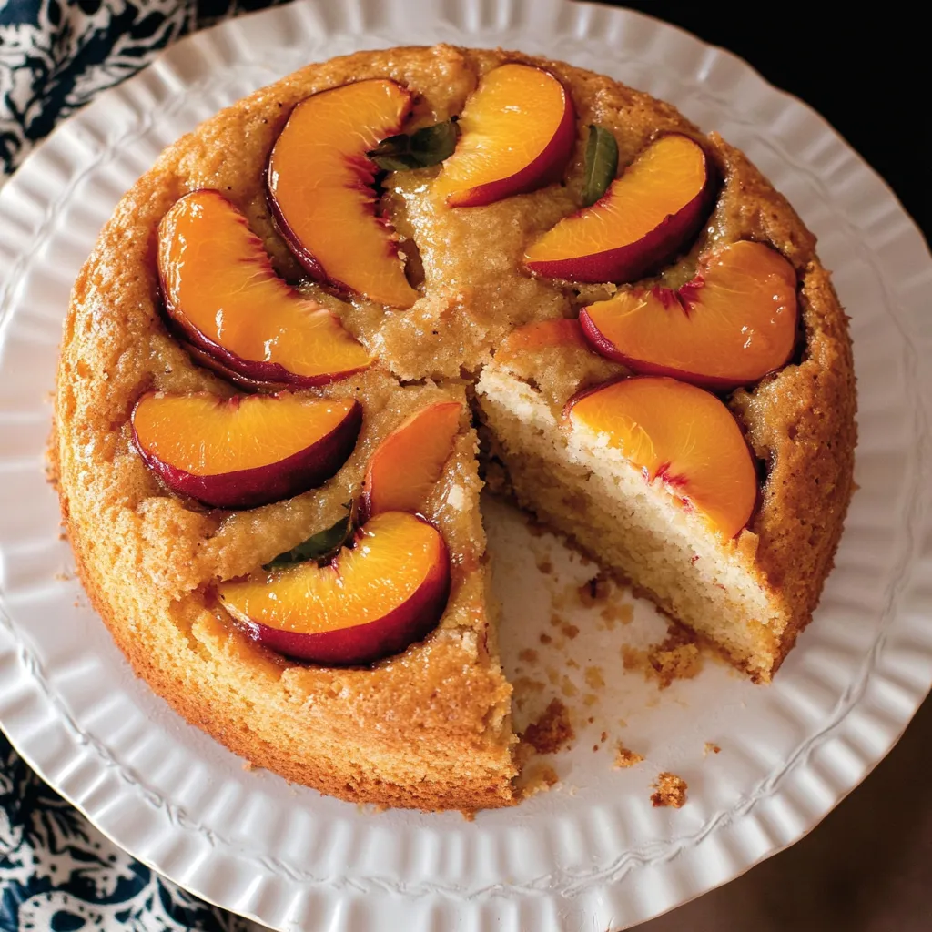 Veganer Pfirsich Kuchen
