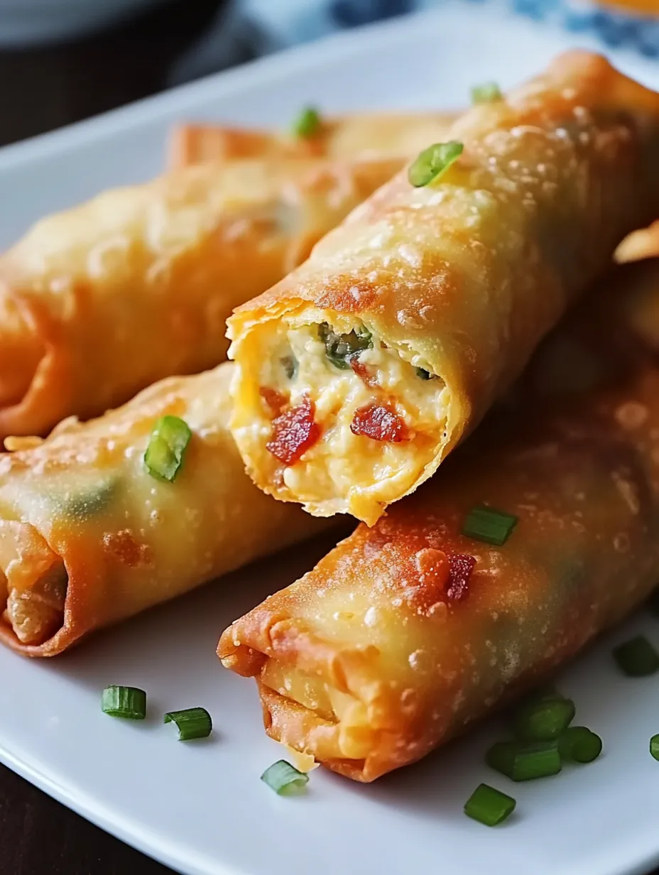 Mini Jalapeño-Popper-Frühlingsrollen