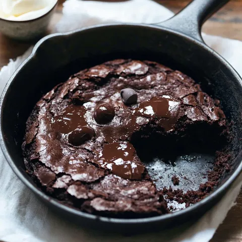 Schokoladiger Pfannenbrownie