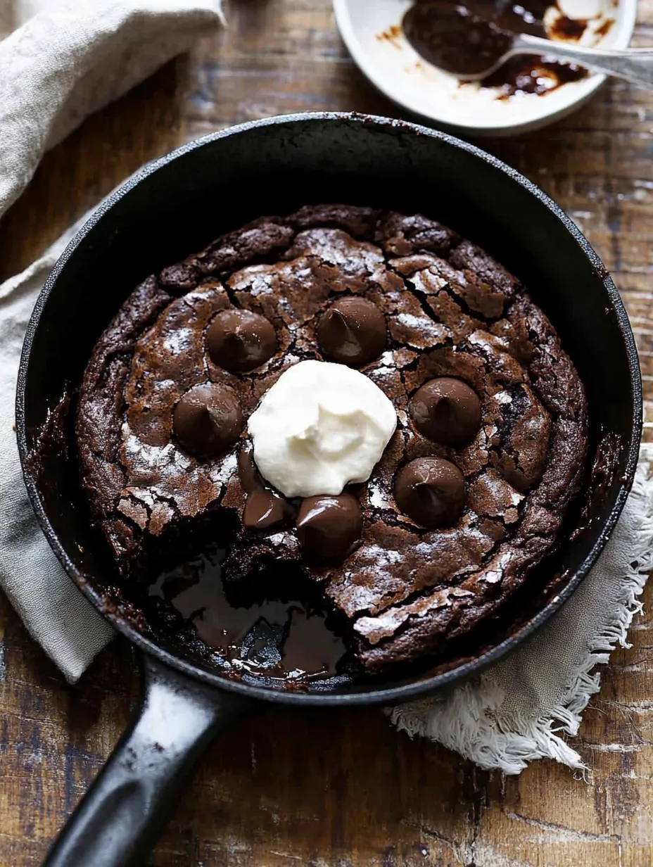 Unkomplizierter schlotziger Pfannen-Brownie ohne Mehl
