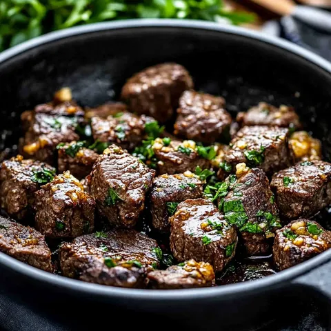 Knoblauchbutter Steakstücke