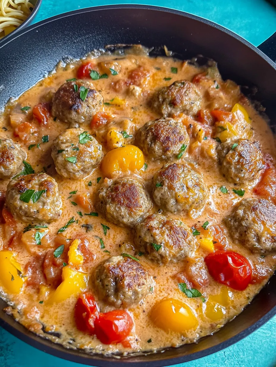 Cremige Hackbällchen in Tomaten-Sahne-Soße – Blitzrezept!
