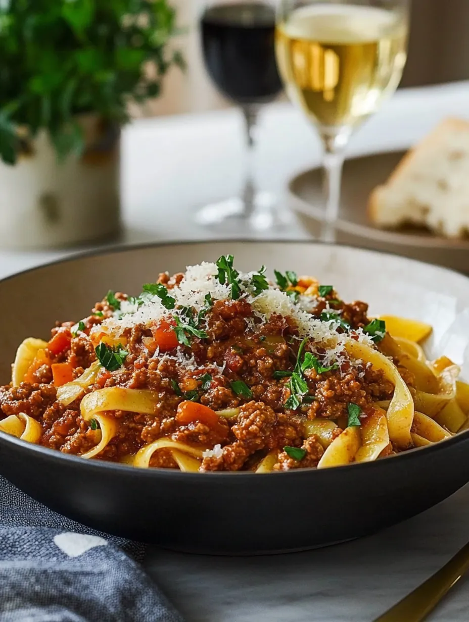 Traditionelle Pasta Bolognese