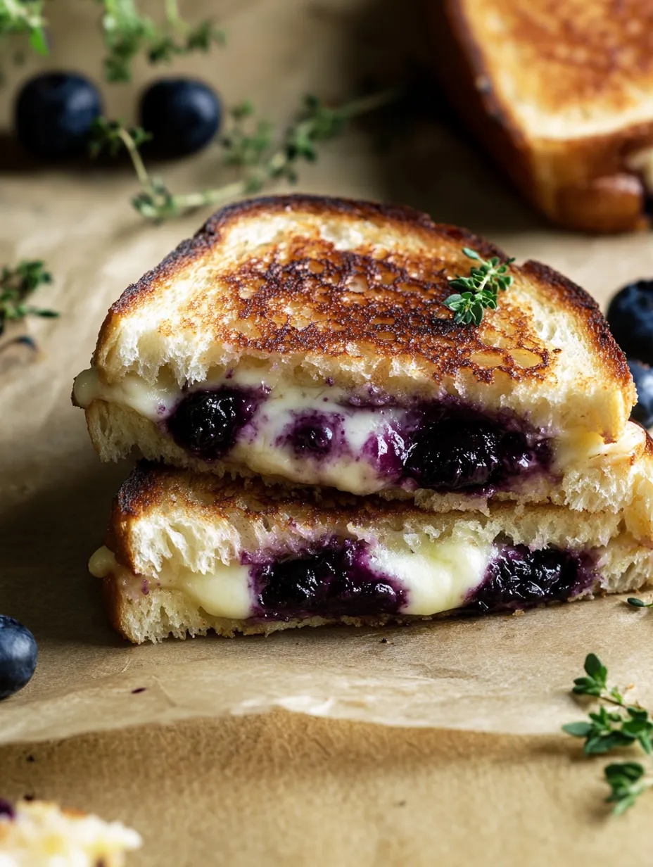 Heidelbeer-Weißer-Cheddar Käsetoast