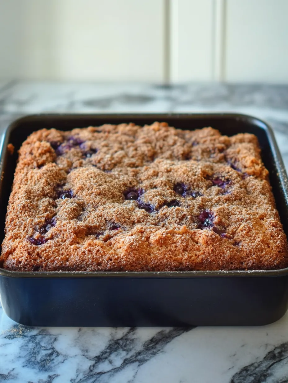 Schneller Blaubeerkuchen mit Streusel
