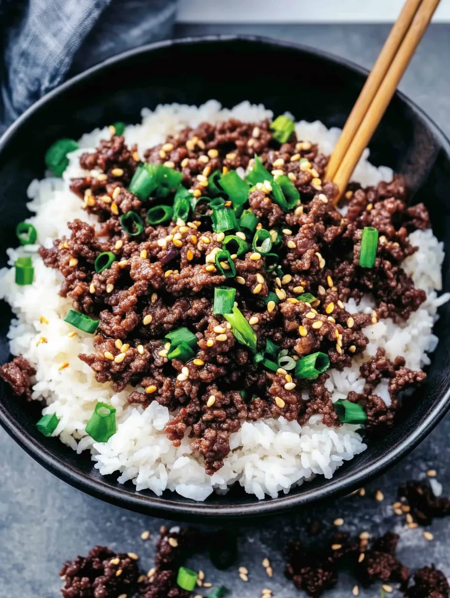Koreanische Hackfleisch-Reis-Schüsseln Hausgemacht