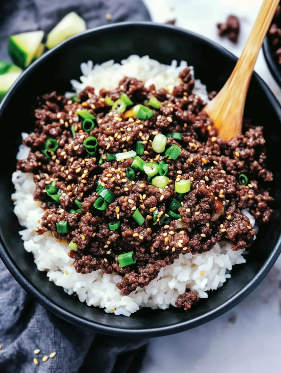Koreanische Hackfleisch-Reis-Schüsseln Rezept