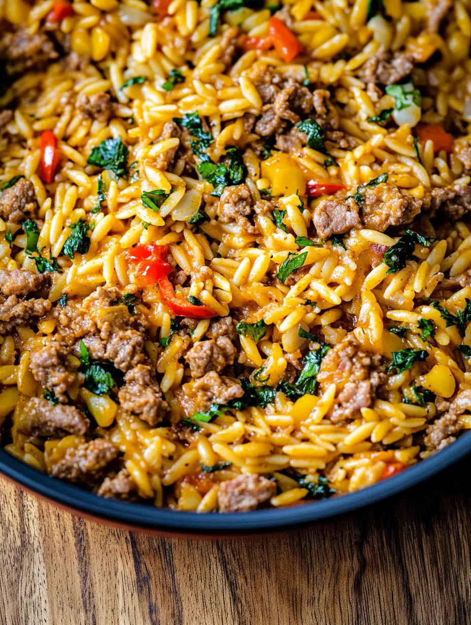 Cajun Dirty Orzo ganz easy
