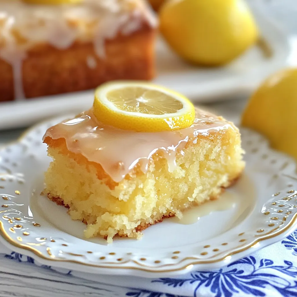 Zitronenkuchen Nahaufnahme