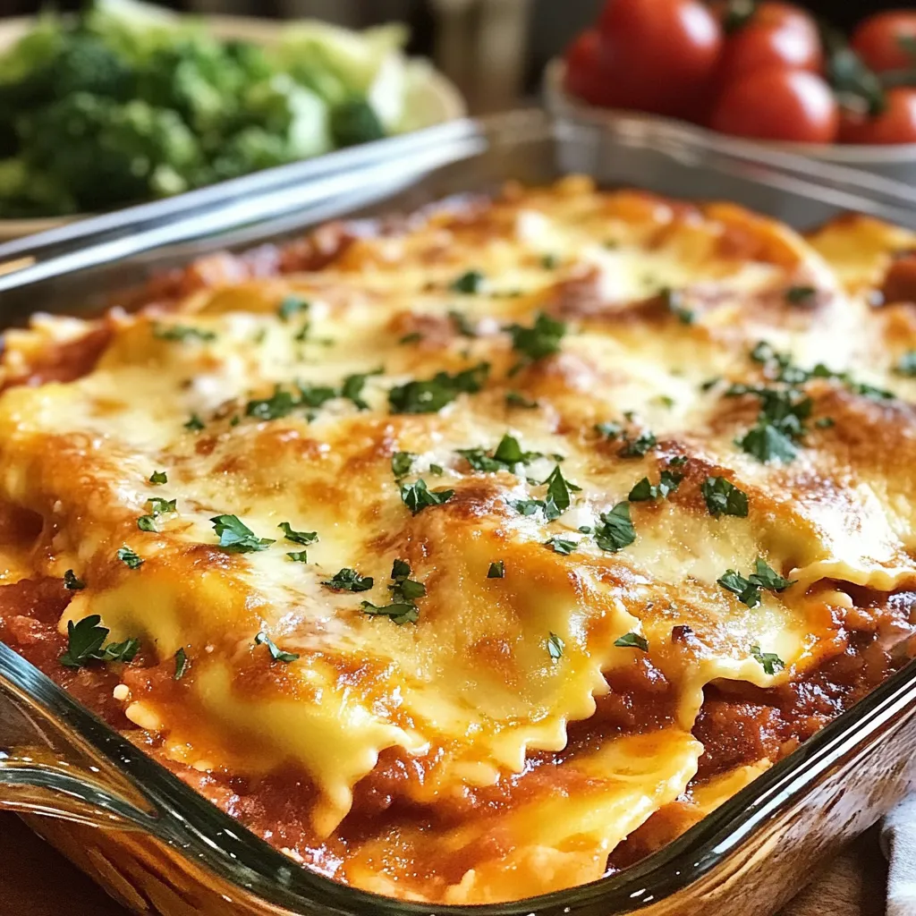 Nahaufnahme Millionen-Dollar Ravioli-Auflauf