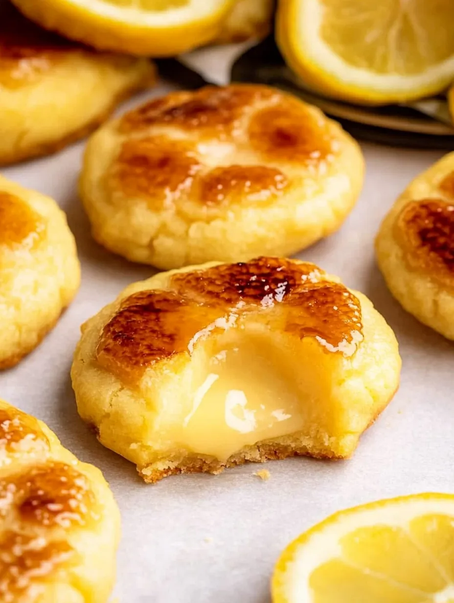 Zitronen Crème Brûlée Cookies Easy