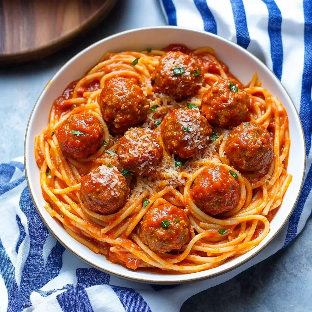 Schnelle Pasta und Fleischbällchen