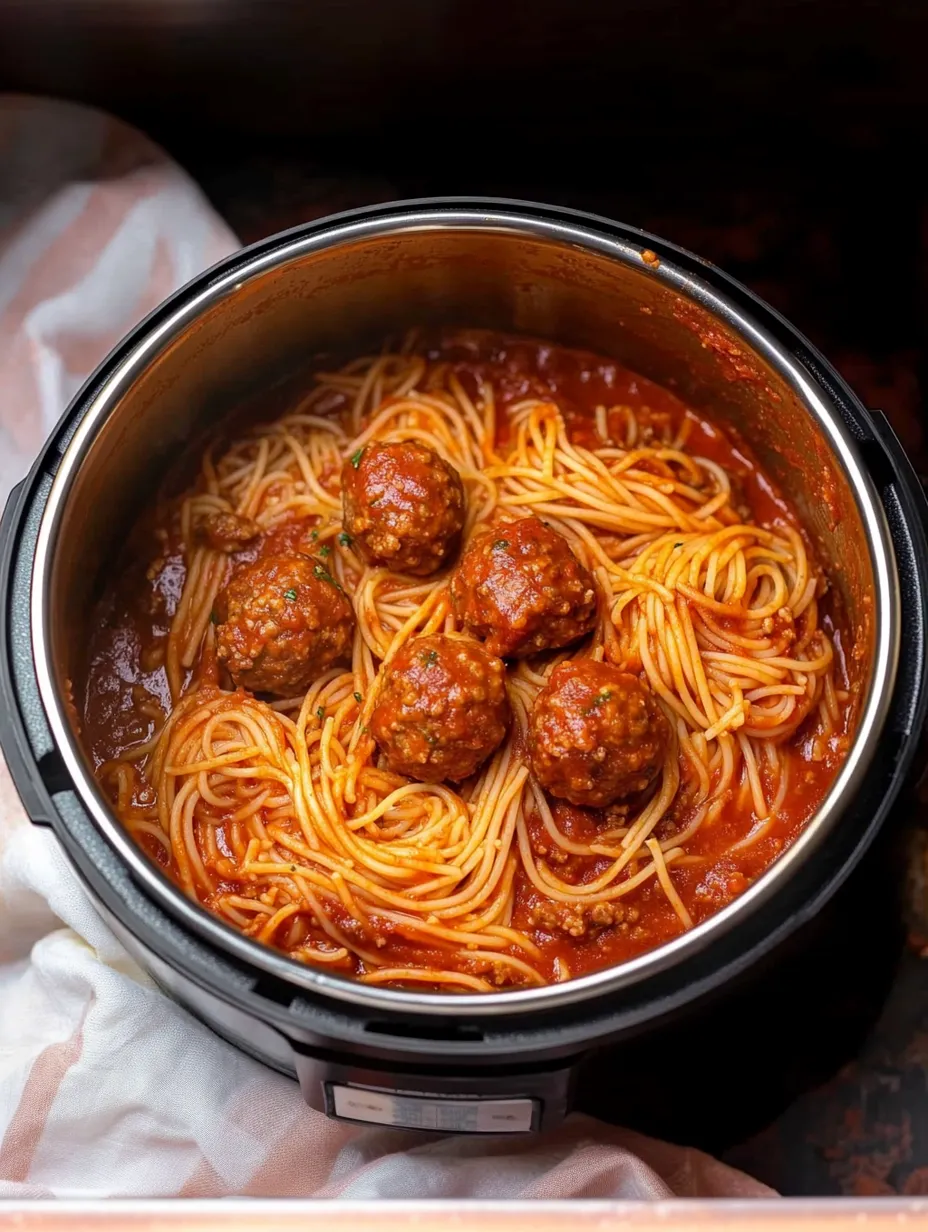 Spaghetti und Fleischbällchen aus dem Schnellkochtopf Hausgemacht