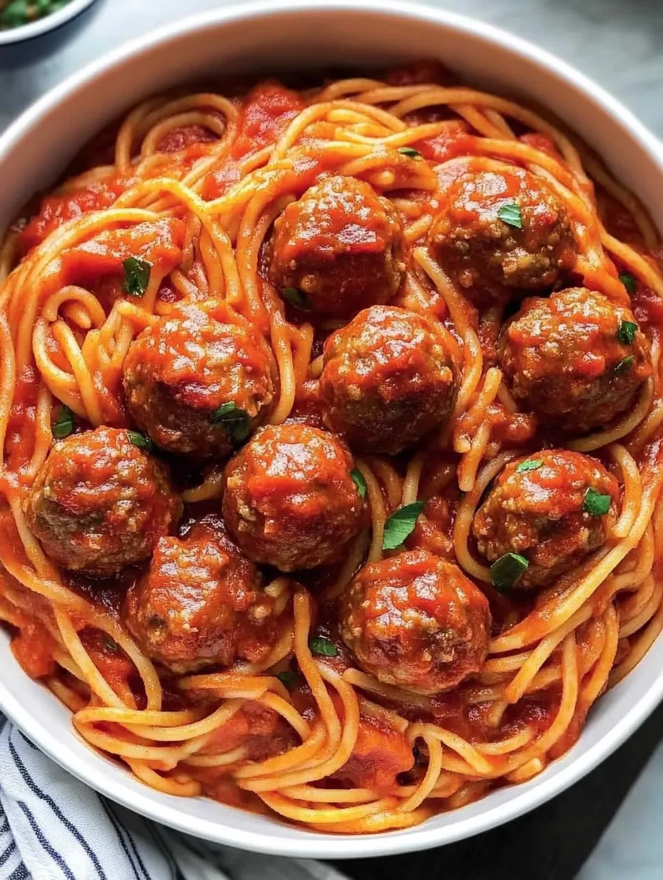 Schnellkochtopf Spaghetti und Fleischbällchen