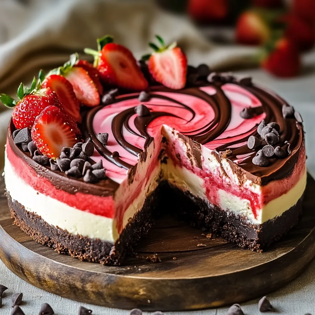 Erdbeer Schoko Cheesecake