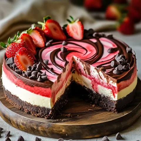 Erdbeer Schoko Cheesecake