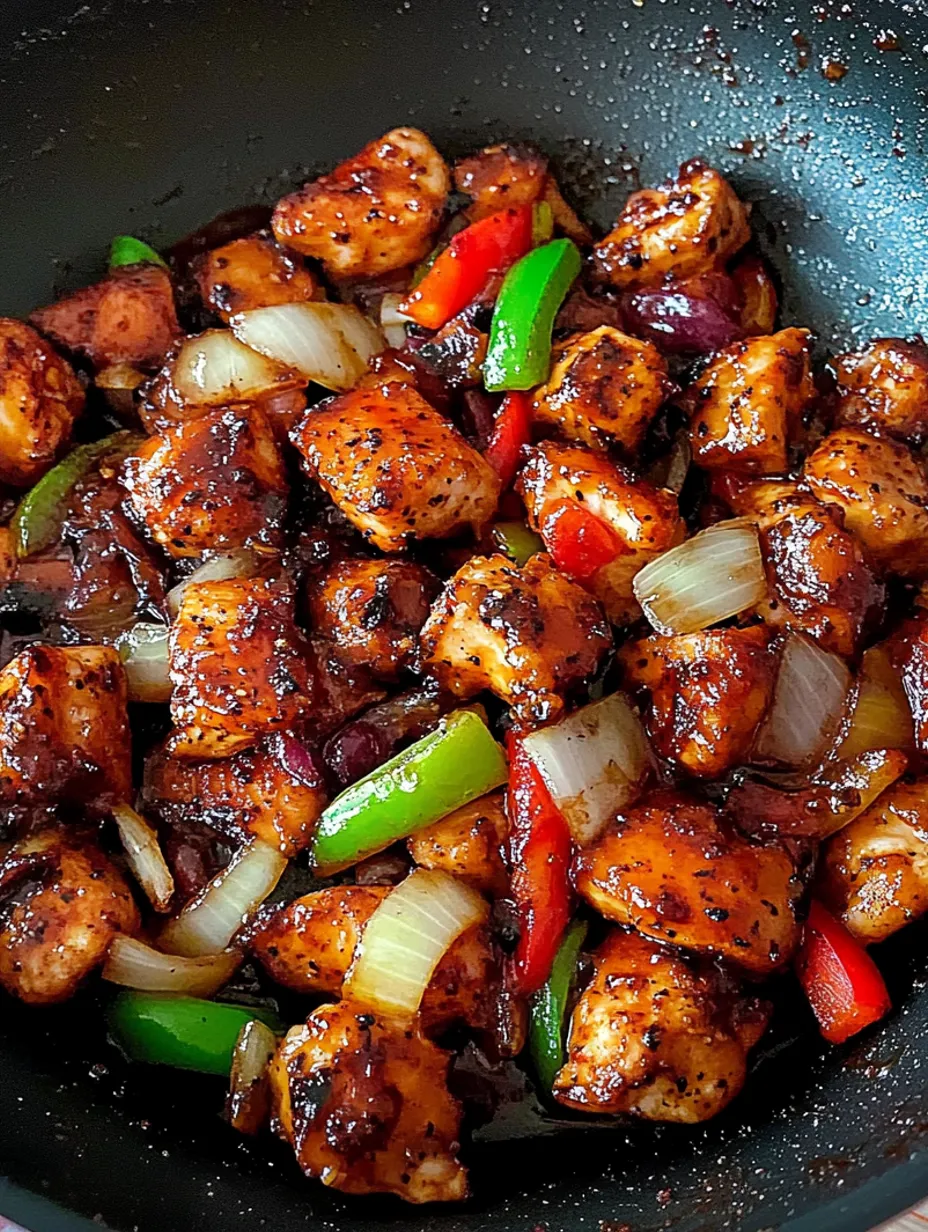 Einfaches Hähnchen mit schwarzem Pfeffer