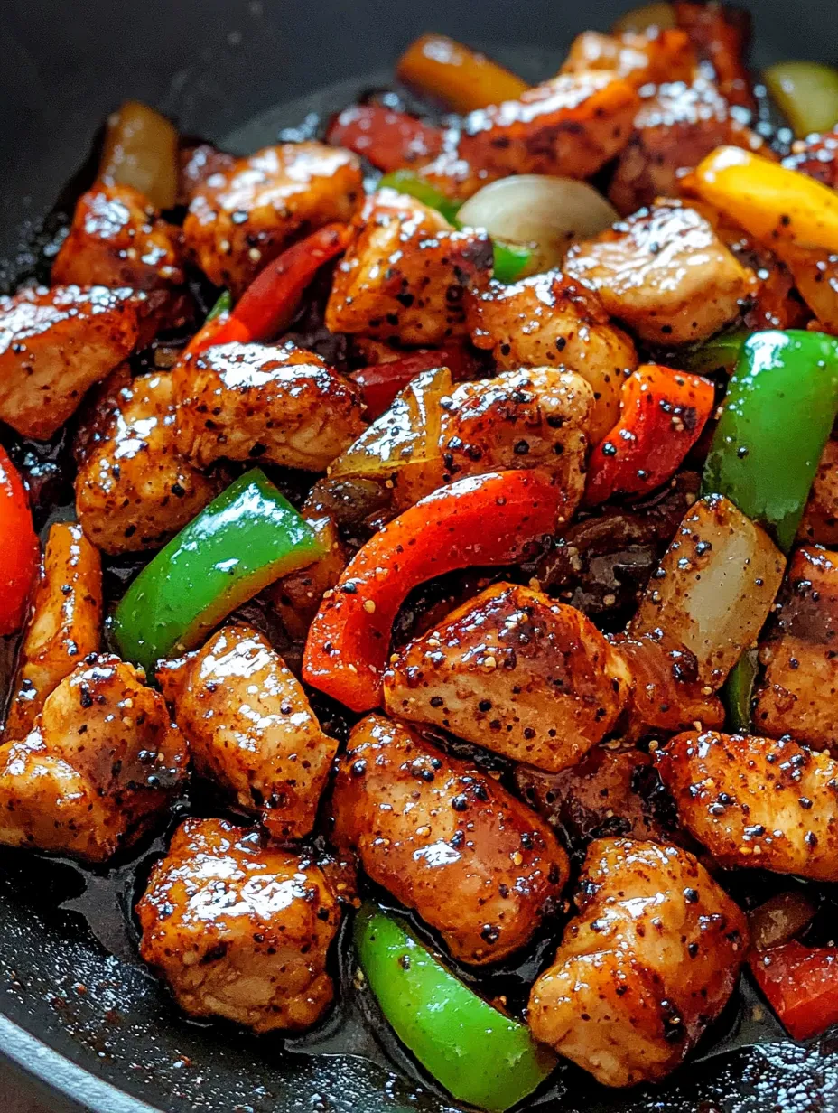 Einfaches Hähnchen mit schwarzem Pfeffer
