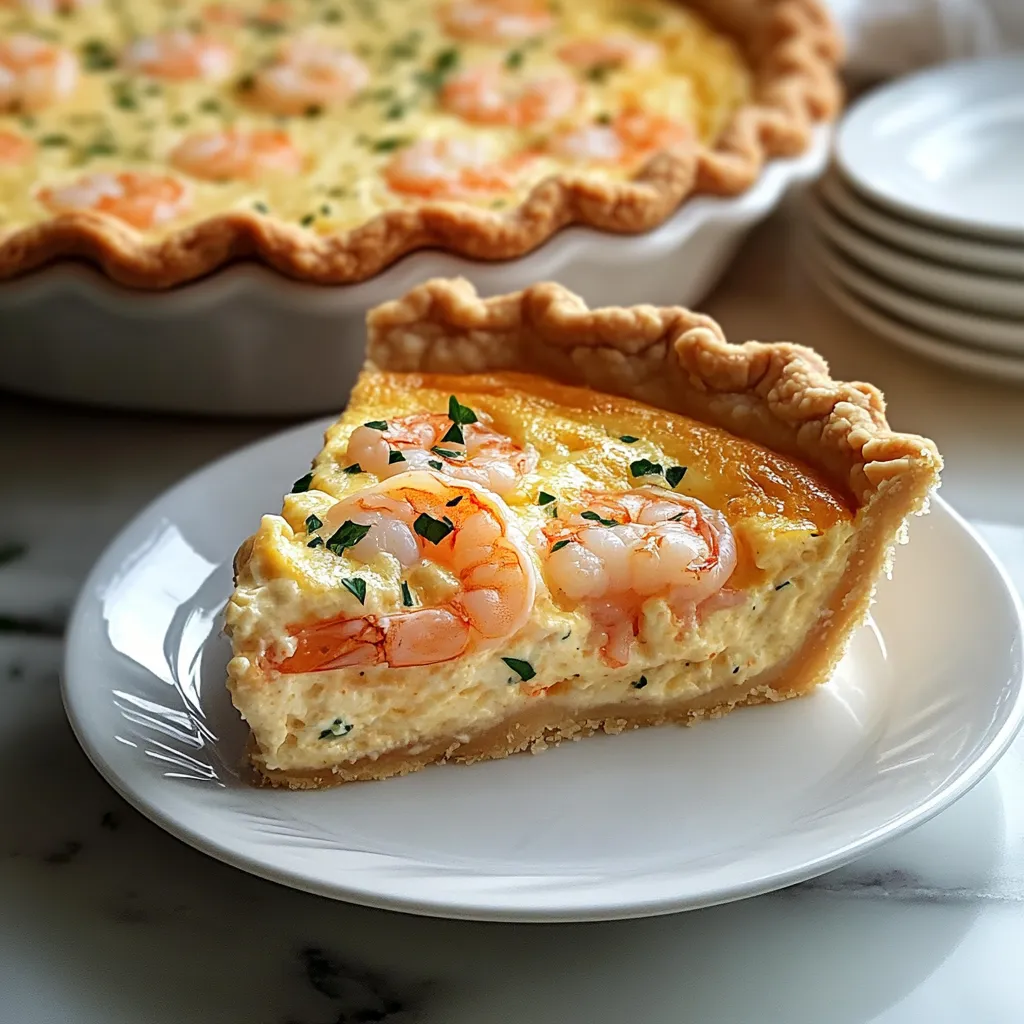 Nahaufnahme Garnelen-Quiche