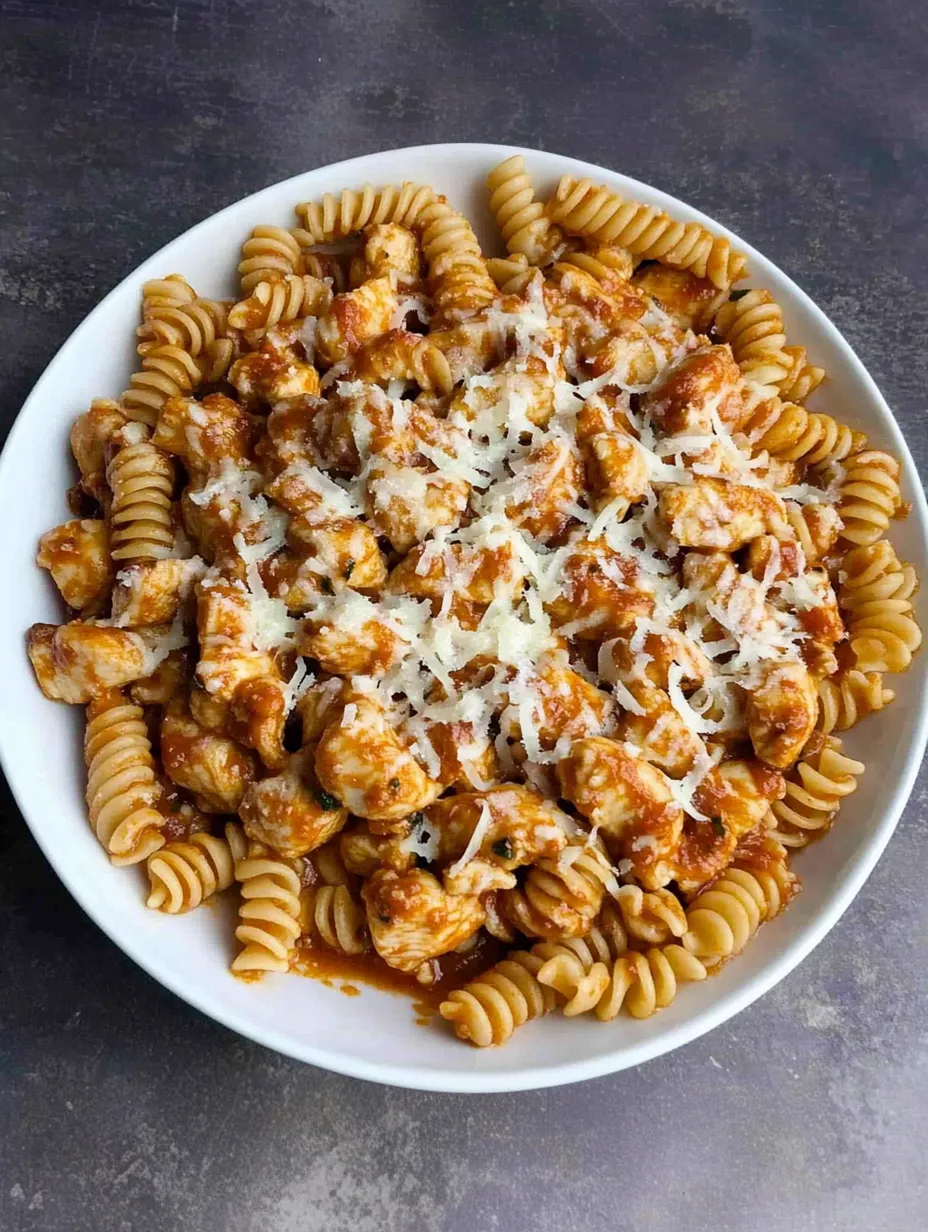 Knoblauch-Parmesan Hähnchen Pasta Hausgemacht