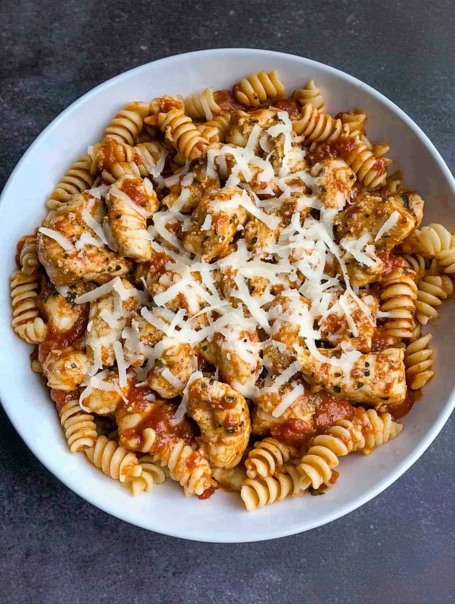 Knoblauch-Parmesan Gesunde Hähnchen Pasta