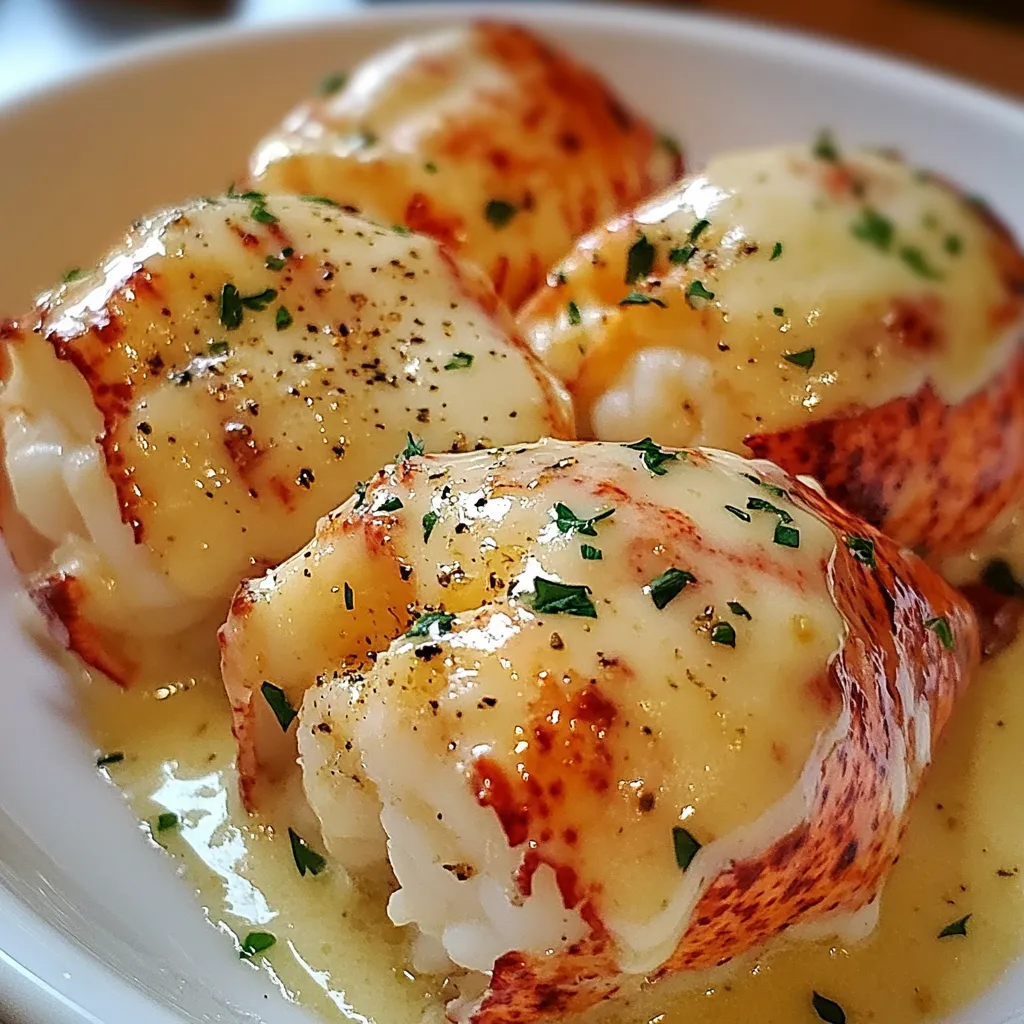 Detail Knoblauch-Butter-Hummerschwanz