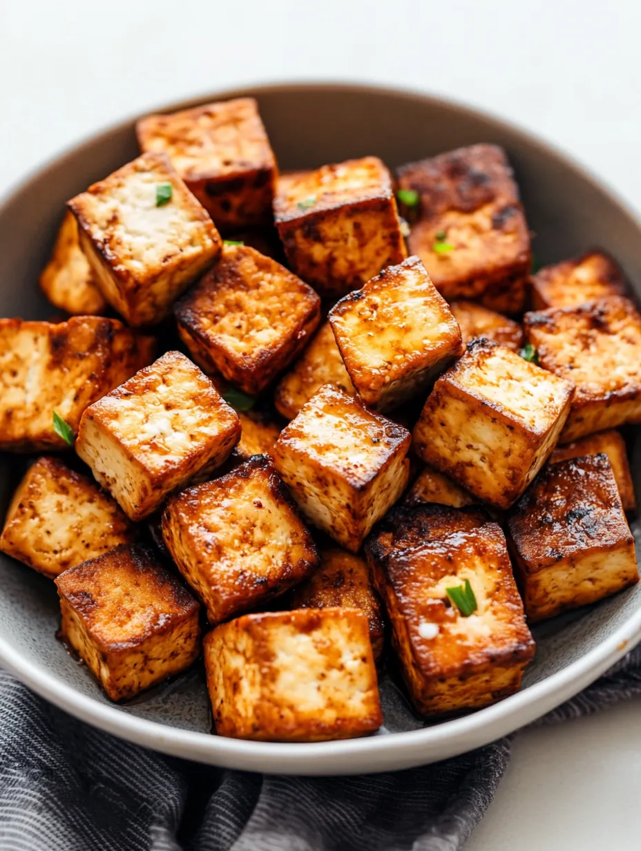 Tofu knusprig aus der Heißluftfritteuse