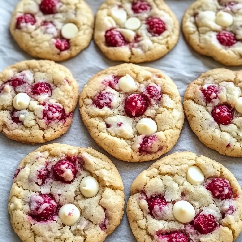 Himbeer & Weiße Schokolade Cookie Nahaufnahme