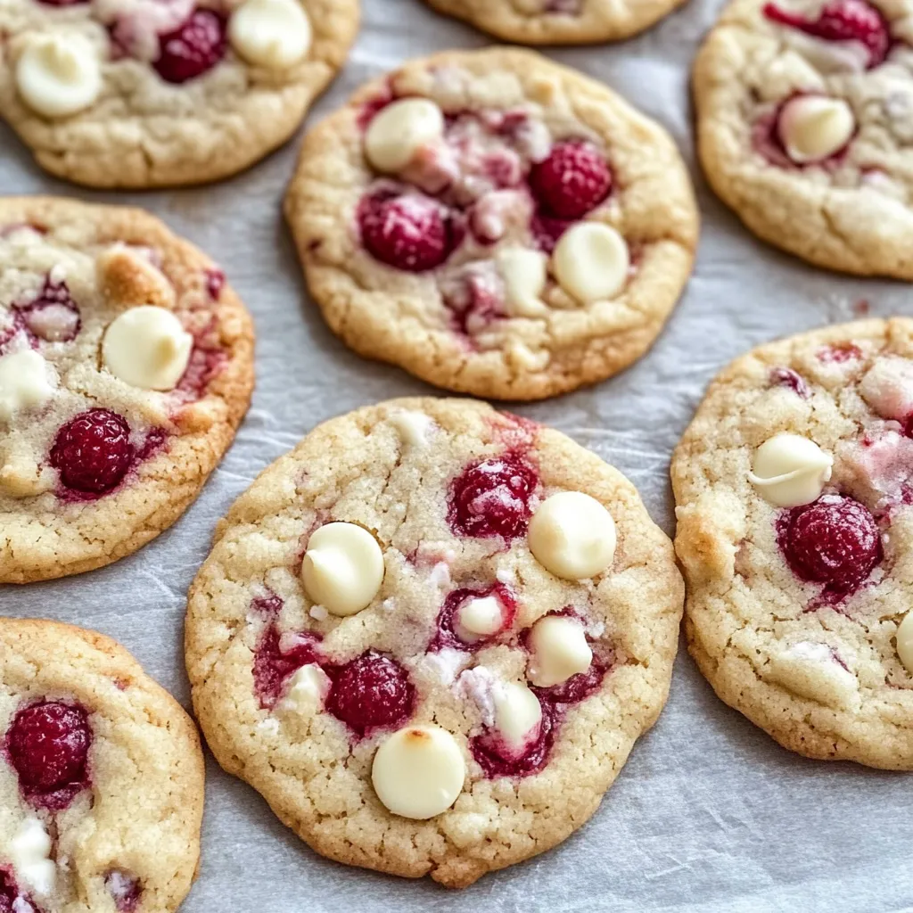 Himbeer & Weiße Schokolade Cookie Nahaufnahme