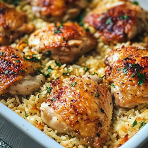 Knuspriges Huhn mit Reis