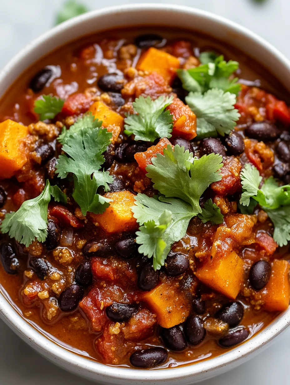 Süßkartoffel-Bohnen-Chili hausgemacht